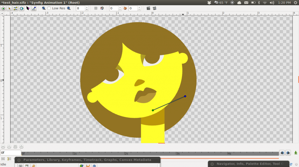 Finally figured out how to move the hair behind the neck with the head.