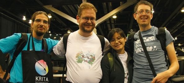 Krita at Siggraph 2014 (courtesy of the Krita Foundation)